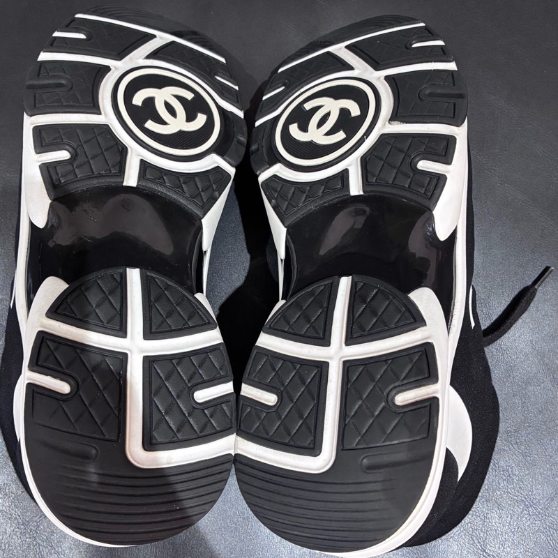 Chanel/香奈兒 精典雙C字母運動休閒鞋女士黑白熊貓老爹鞋 38.5碼-7