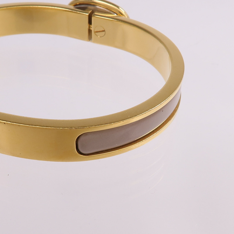 HERMES 金屬/琺瑯Mini Clic Chaine d'Ancre手鐲-8