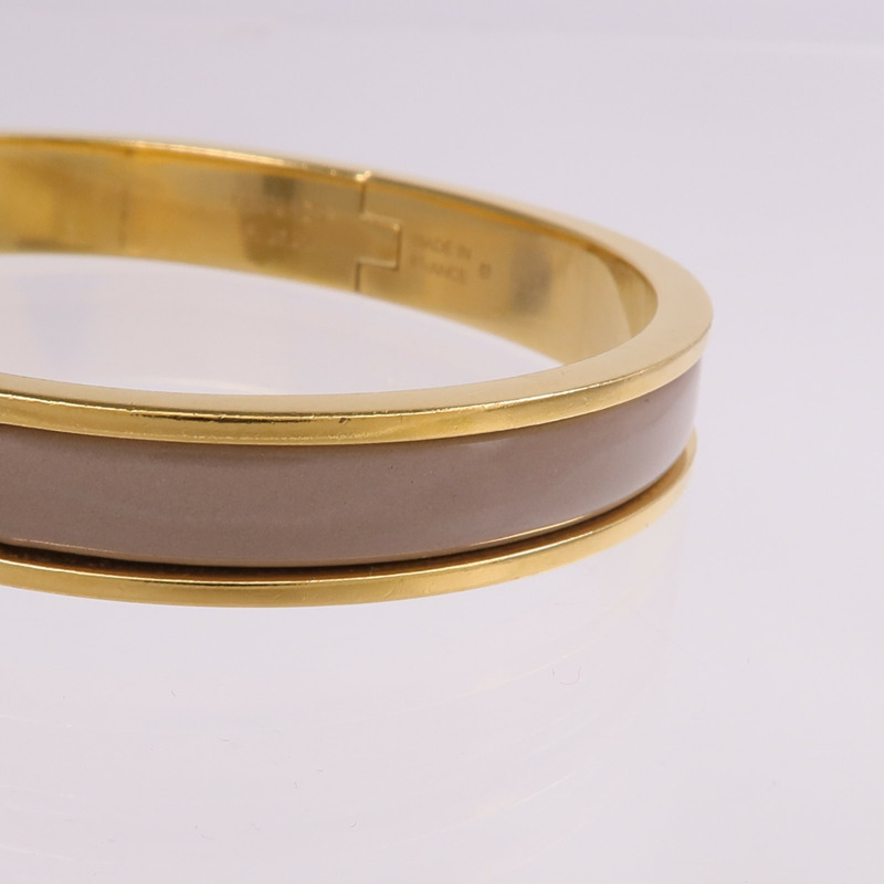 HERMES 金屬/琺瑯Mini Clic Chaine d'Ancre手鐲-9