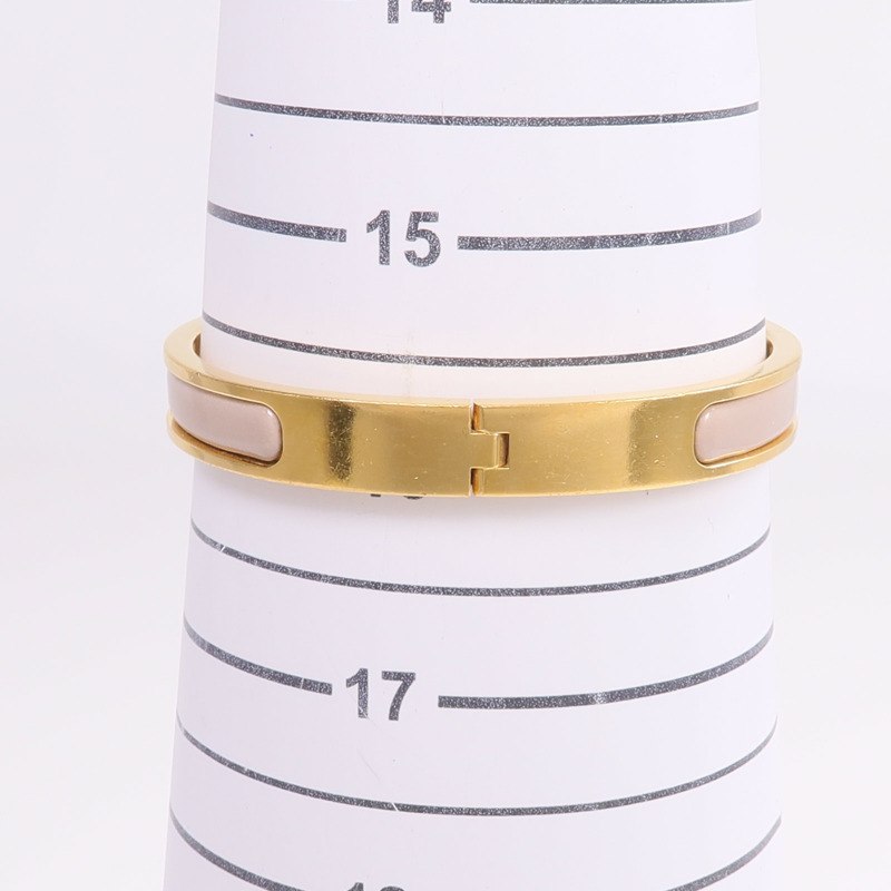 HERMES 金屬/琺瑯Mini Clic Chaine d'Ancre手鐲-10