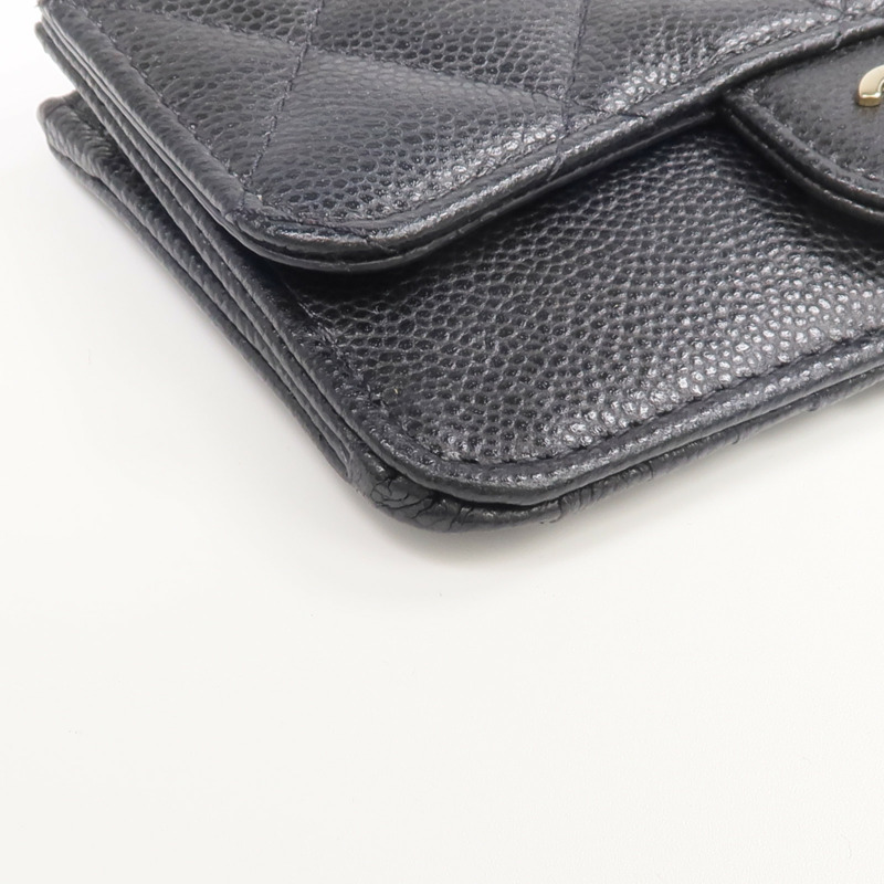 CHANEL 牛皮皮革Classic Zipped Card Holder金扣卡片套-11