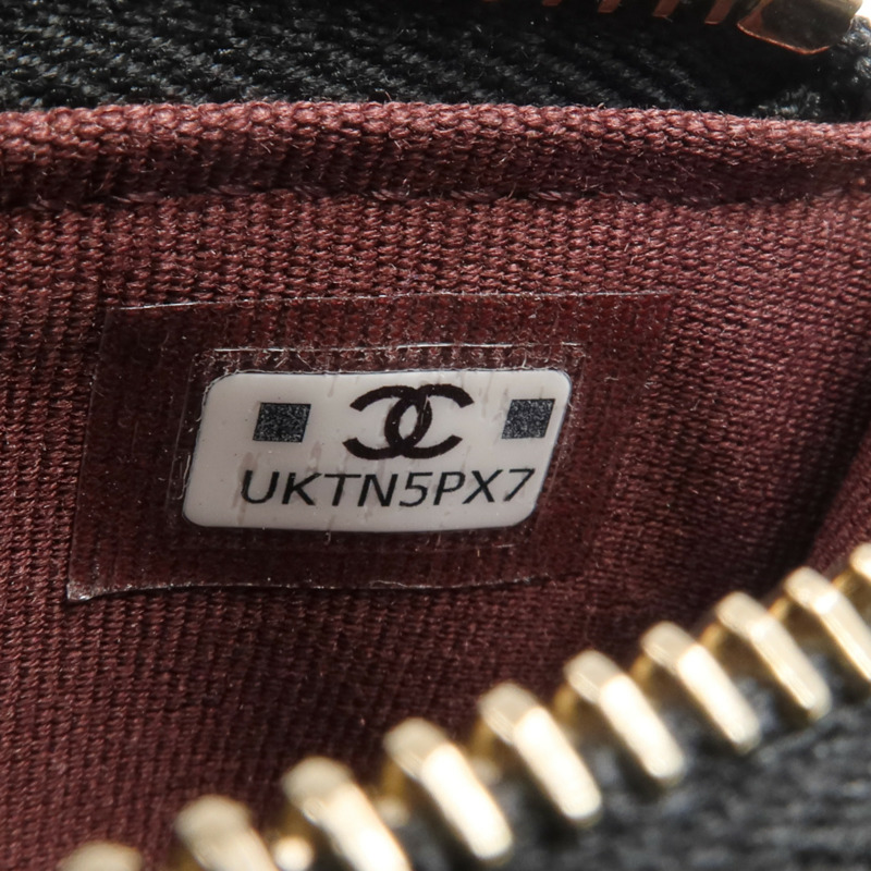 CHANEL 牛皮皮革Classic Zipped Card Holder金扣卡片套-15