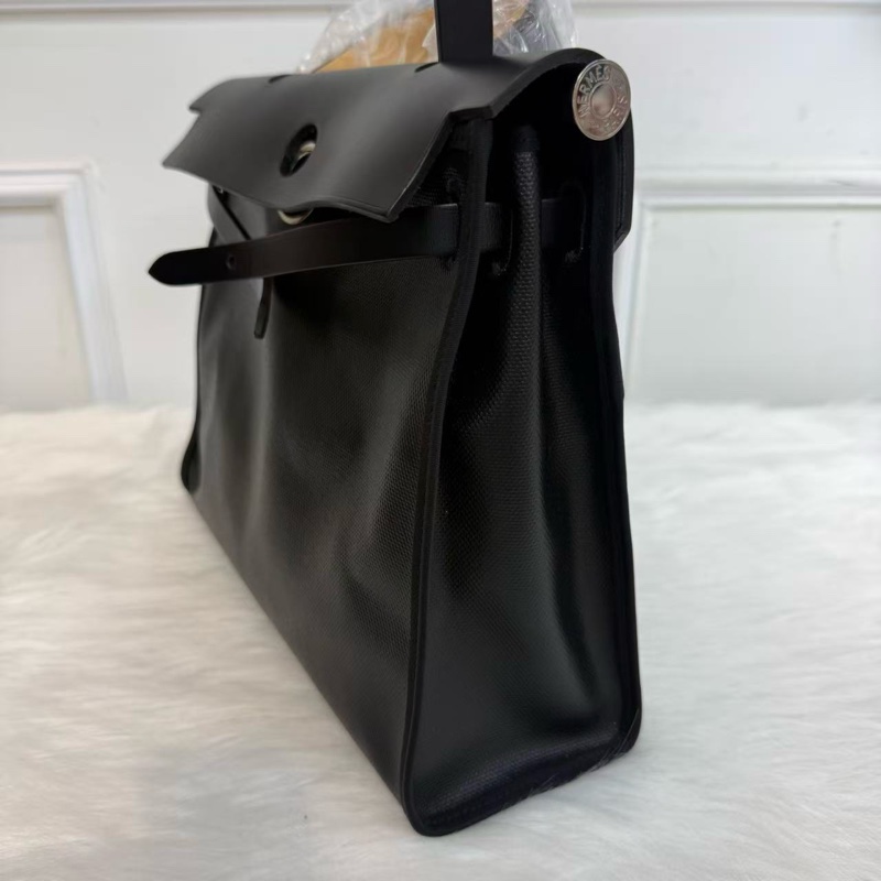 閒置新✨ Hermes herbag31 黑色拼防水塗層-3