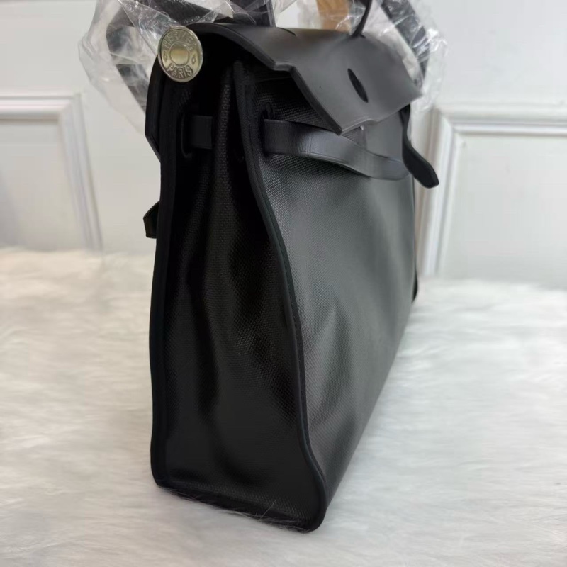 閒置新✨ Hermes herbag31 黑色拼防水塗層-4