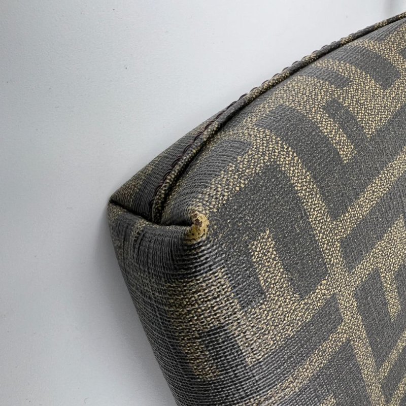 FENDI FF 老花趣味印花鍊條手拿包-13