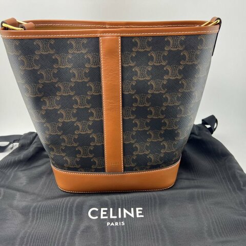 CELINE Triomphe 凱旋門經典老花水桶包