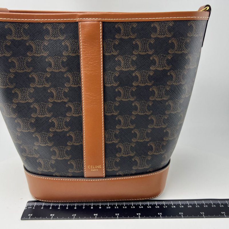 CELINE Triomphe 凱旋門經典老花水桶包-6