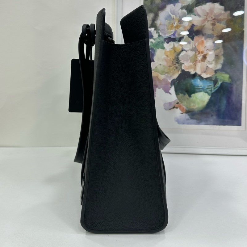 LV Aerogram tote黑色全皮公事包 takeoff tote 晶片款 黑色 牛皮 尺寸36.5*33*13-3