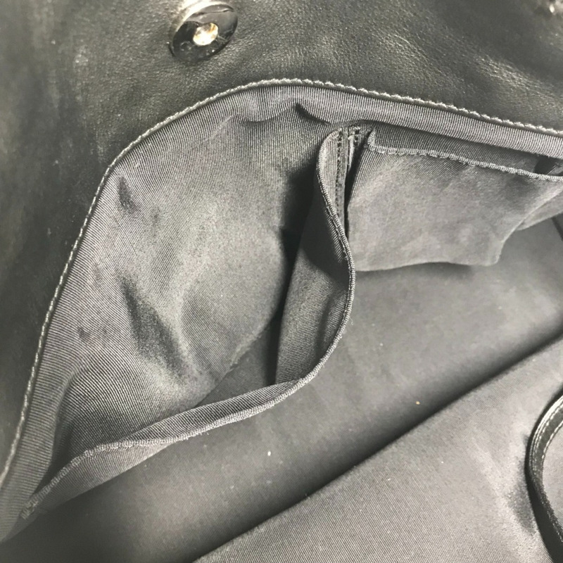 香奈兒復古標誌 CC 可可標誌 山茶花手提包 單肩雙色皮革帆布 女士藍色-15