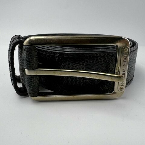 Louis Vuitton Taïga 牛皮針扣皮帶