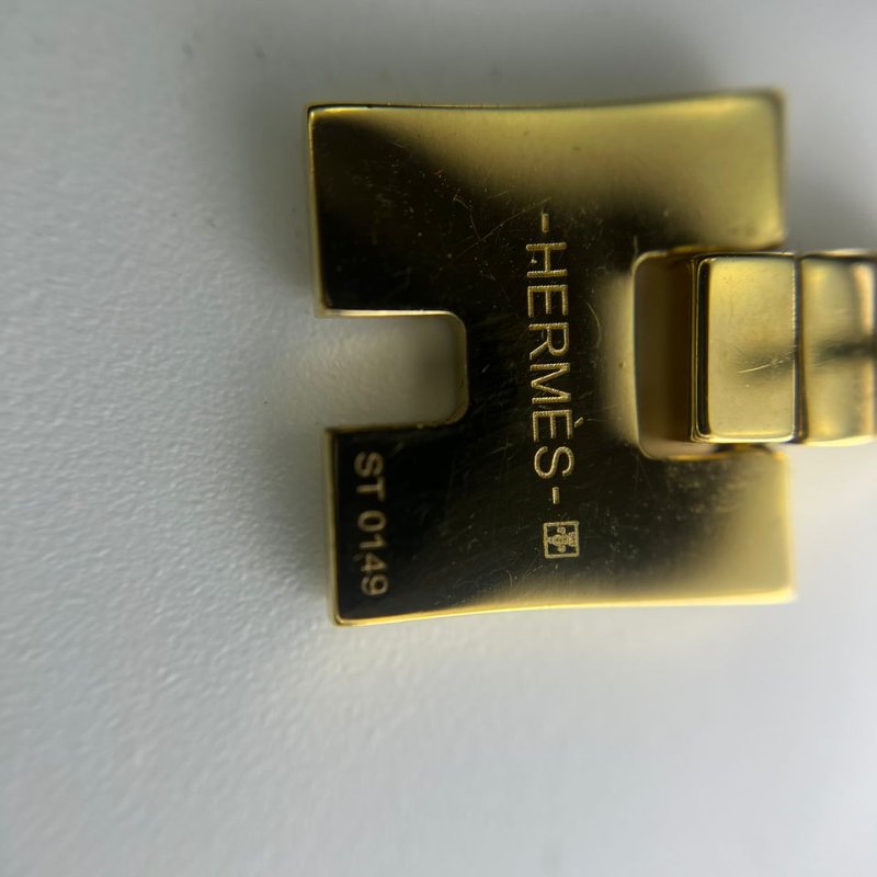 Hermès H 型珐琅耳钉-1