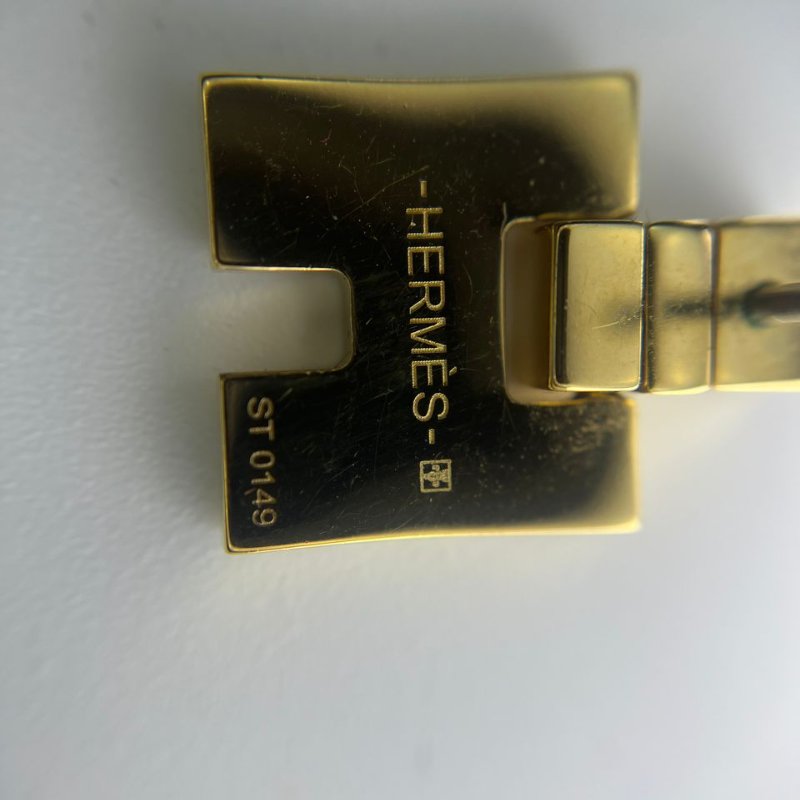 Hermès H 型珐琅耳钉-4