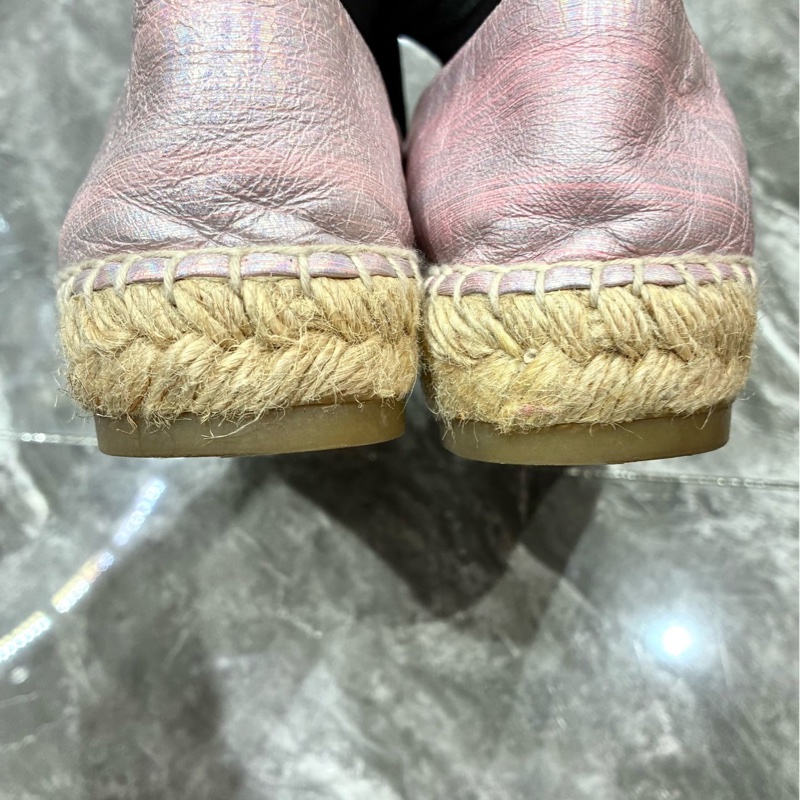 香奈兒Chanel 23C人魚姬漸變粉漁夫鞋 38碼 全套附件-1