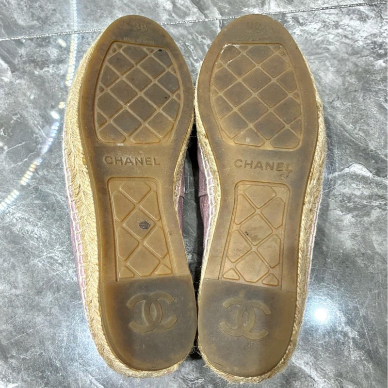 香奈兒Chanel 23C人魚姬漸變粉漁夫鞋 38碼 全套附件-2