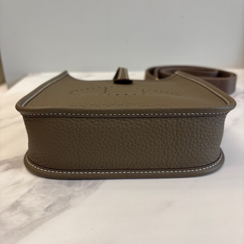Hermes evelyne16 大象灰金釦 同色肩帶 K刻-6