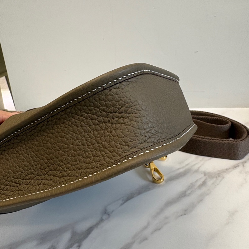 Hermes evelyne16 大象灰金釦 同色肩帶 K刻-8