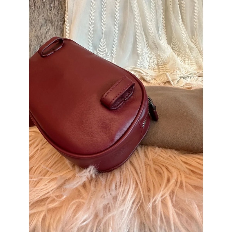 閒置全新未使用 Bottega Veneta 枣紅編織 腰包（附皮帶）可做斜挎包-18