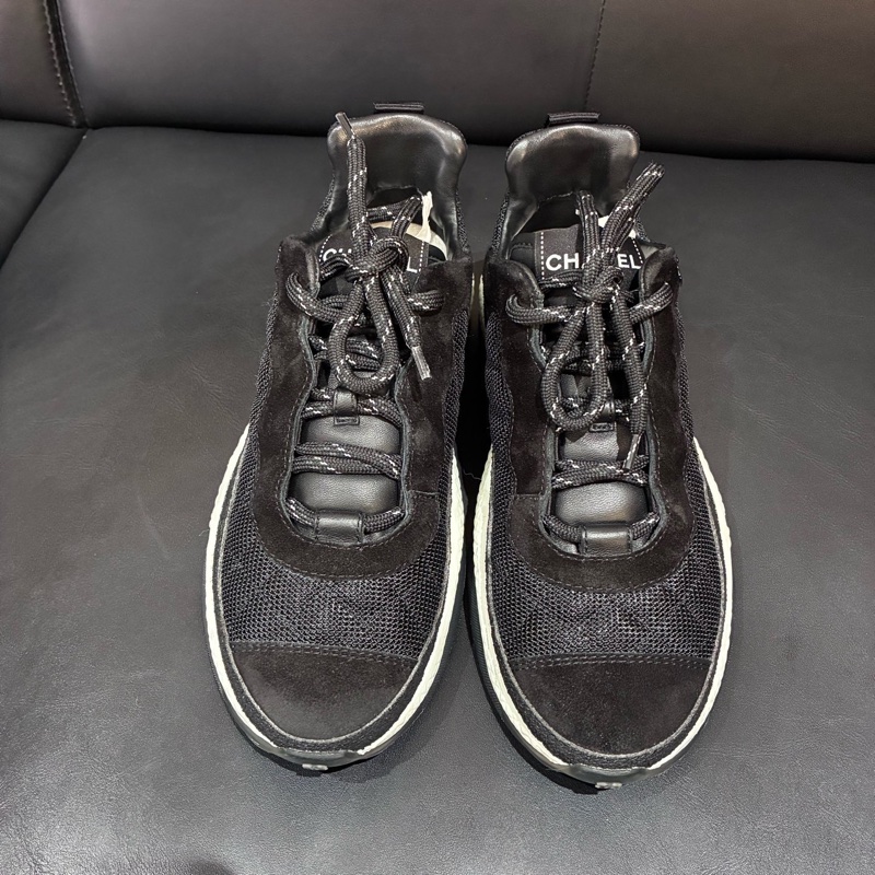 CHANEL/香奈兒 21秋冬 黑色菱格紋運動鞋  尺碼：38.5碼-1