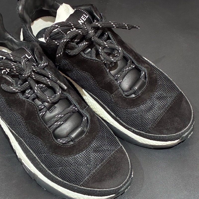 CHANEL/香奈兒 21秋冬 黑色菱格紋運動鞋  尺碼：38.5碼-3