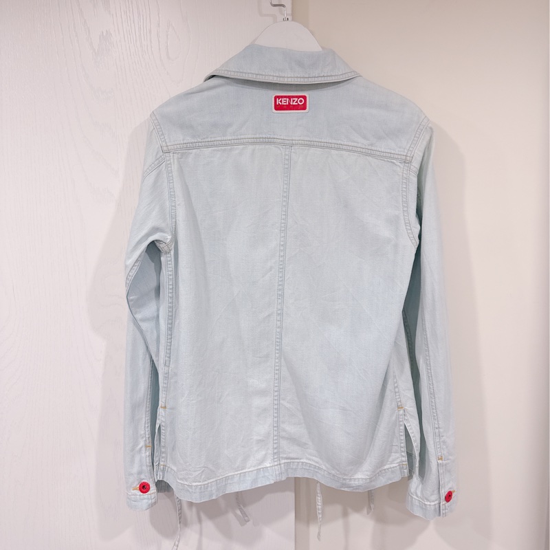 KENZO淺牛仔色西裝領牛仔外套襯衫罩衫-8