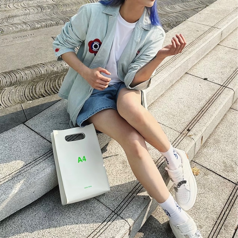 KENZO淺牛仔色西裝領牛仔外套襯衫罩衫-11