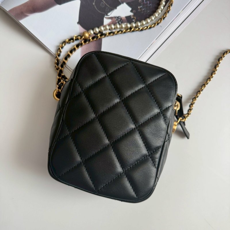 ✨手機完全放得下✨全新商品 珍珠雙鏈調節斜背包-1