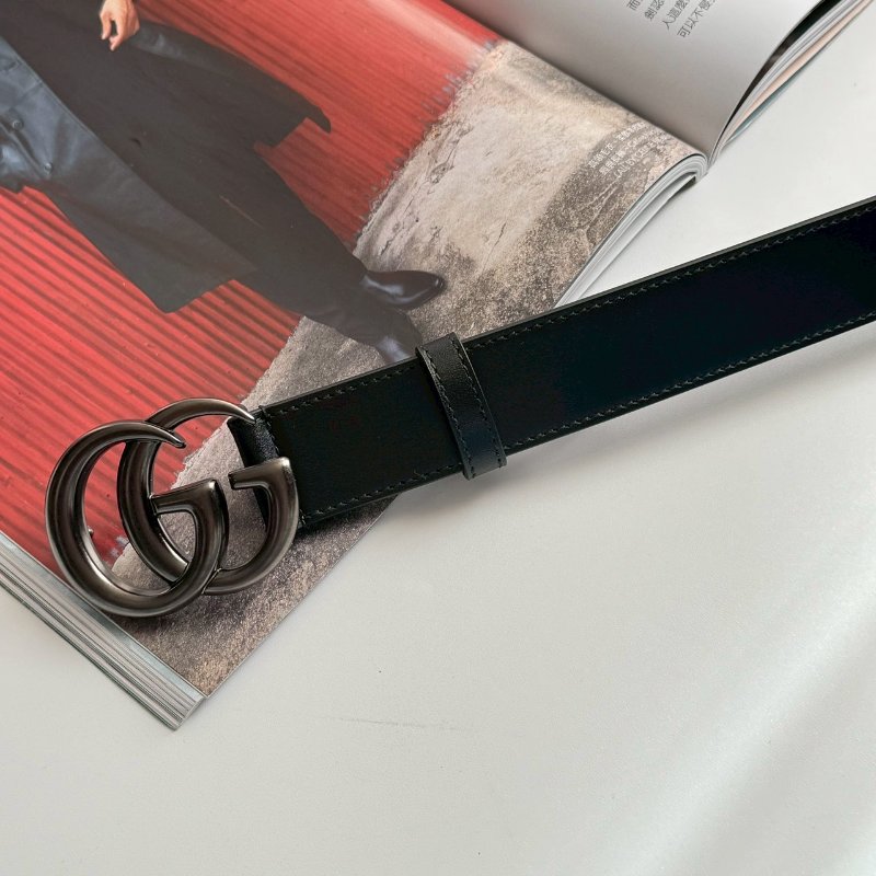 ✨穿搭必買超百搭✨Gucci 復古銀百搭皮帶（95）-0
