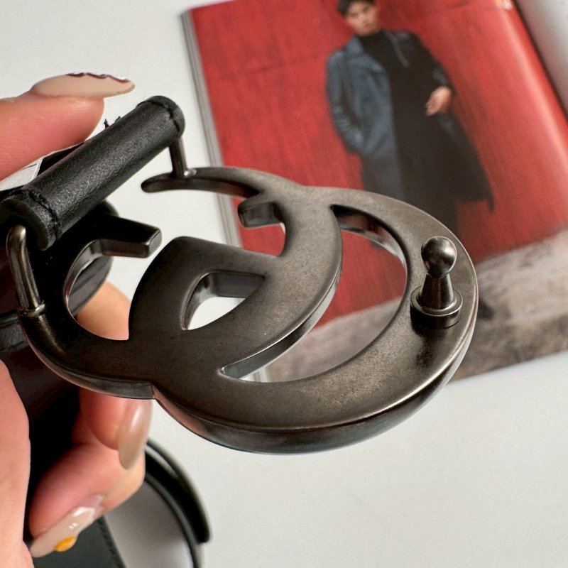 ✨穿搭必買超百搭✨Gucci 復古銀百搭皮帶（95）-5