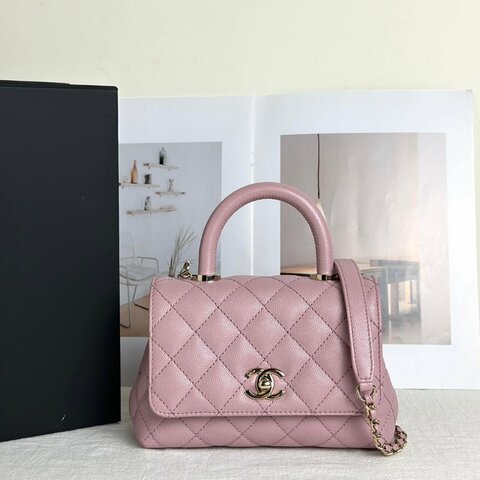 CHANEL Coco handle - mini粉金