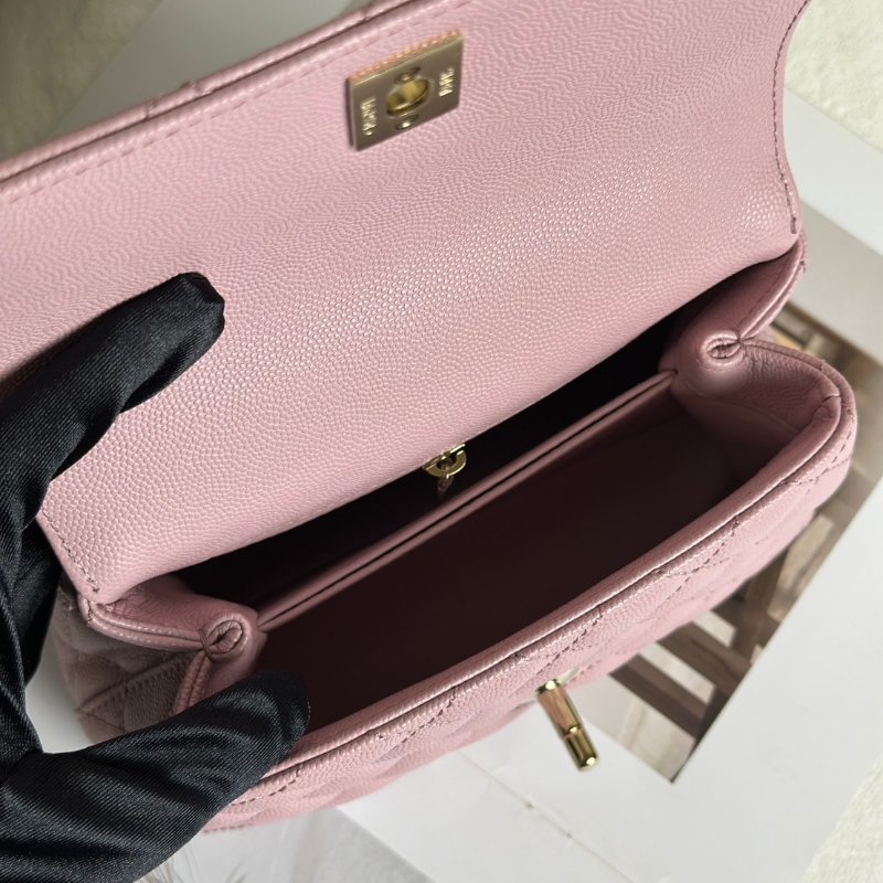 CHANEL Coco handle - mini粉金-5