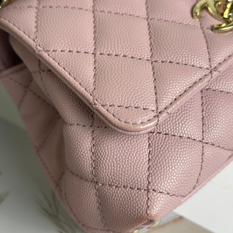 CHANEL Coco handle - mini粉金-7