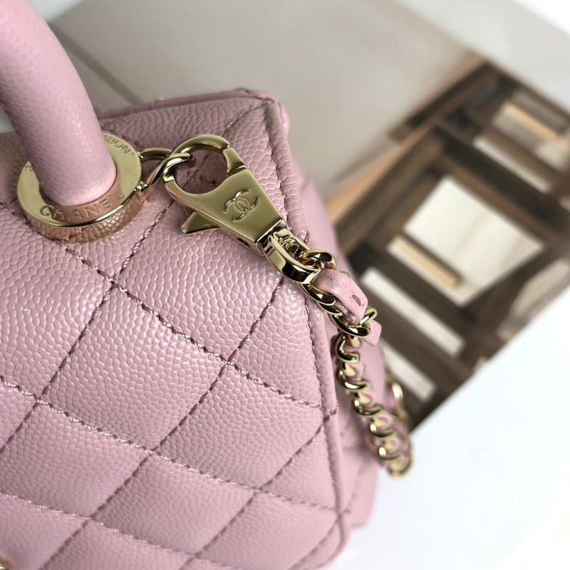 CHANEL Coco handle - mini粉金-9