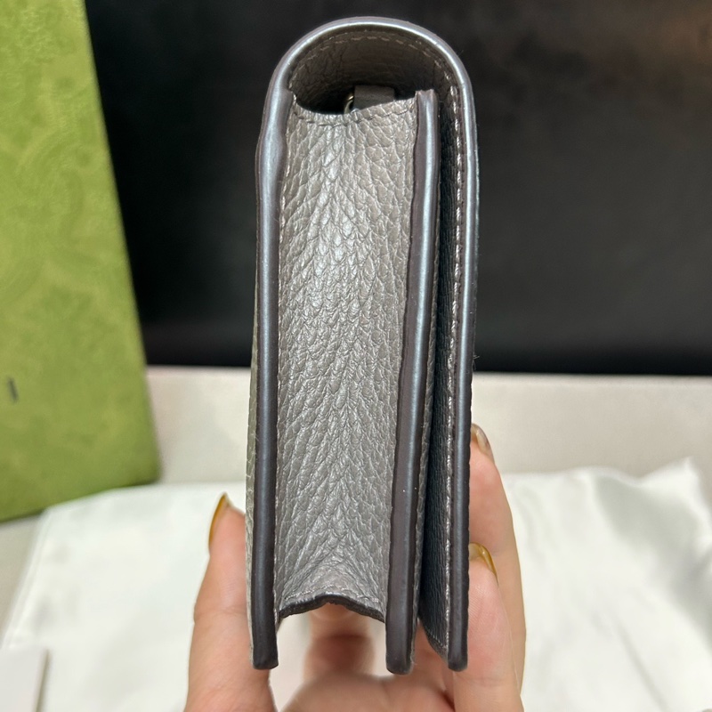 GUCCI/古馳 灰色牛皮鏈條woc，尺寸19×11，有盒有塵袋，-2