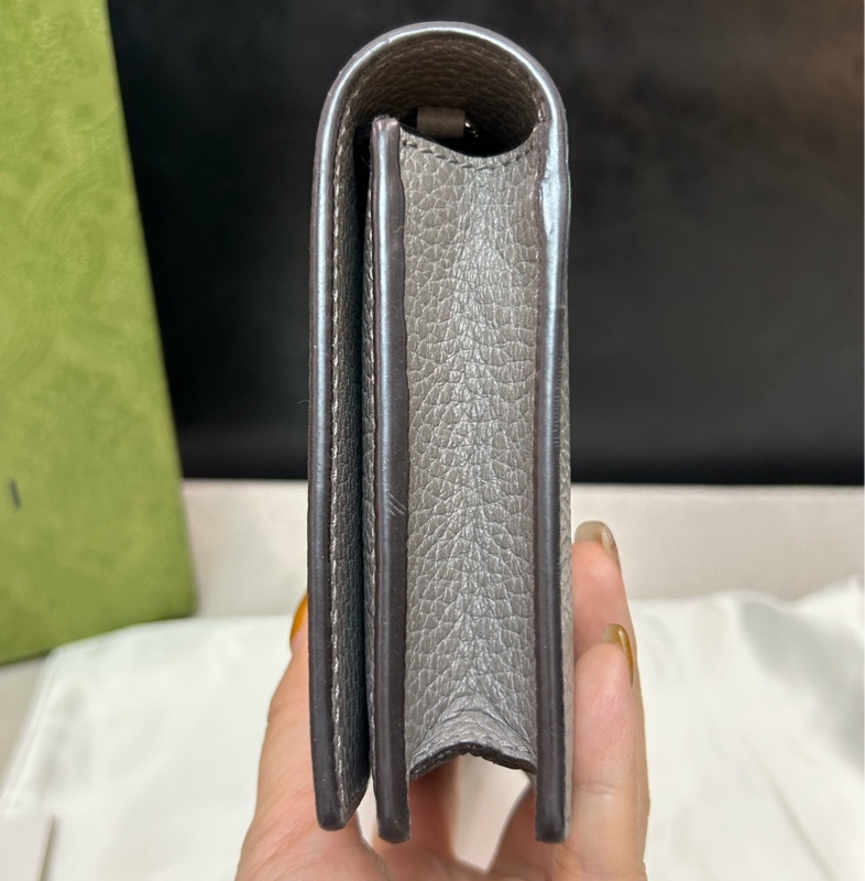GUCCI/古馳 灰色牛皮鏈條woc，尺寸19×11，有盒有塵袋，-3