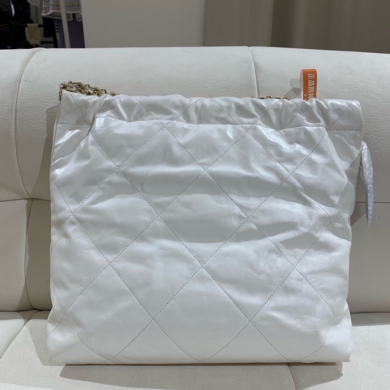 閒置新 香奈兒 24c 白金 黑字 22bag 中號 23年12月芯片款 無子袋 好價 尺寸42*39*8-3