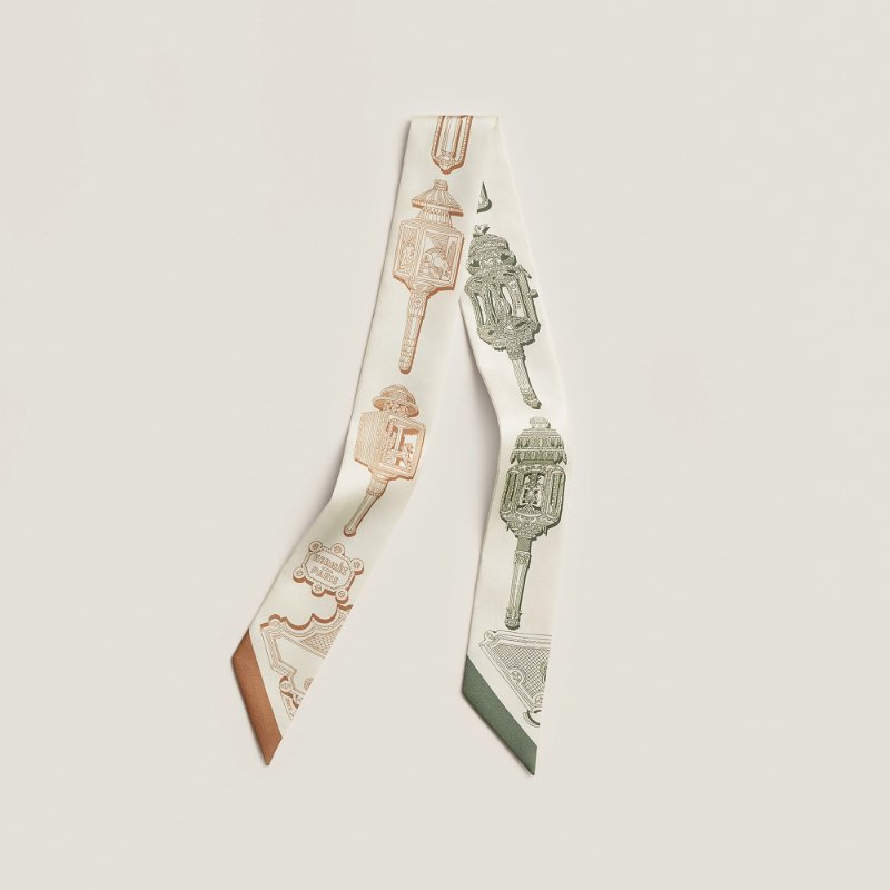 ::HERMES:: Twilly Merveilleuses Lanternes 特威利·梅爾維爾斯的燈籠 奶油白色系-0