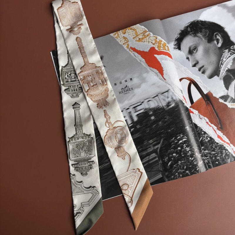 ::HERMES:: Twilly Merveilleuses Lanternes 特威利·梅爾維爾斯的燈籠 奶油白色系-1