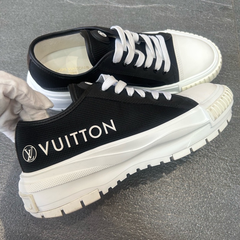 LV/路易威登  黑色車輪底厚底鞋 帆布鞋 41碼  無附件-1