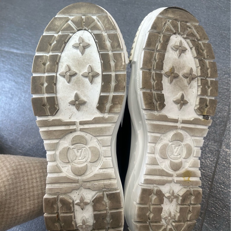 LV/路易威登  黑色車輪底厚底鞋 帆布鞋 41碼  無附件-9