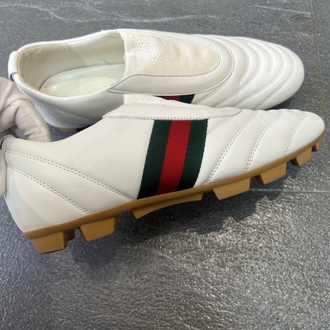 Gucci古馳足球鞋，白色，7.5碼，41.5码意大利製造 無附件