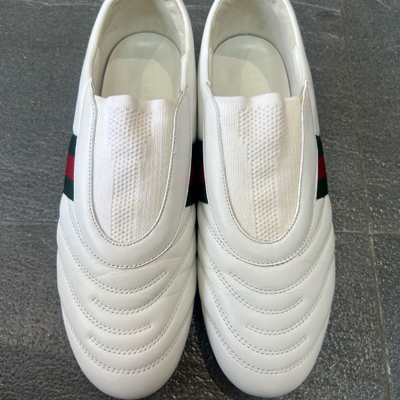 Gucci古馳足球鞋，白色，7.5碼，41.5码意大利製造 無附件-1