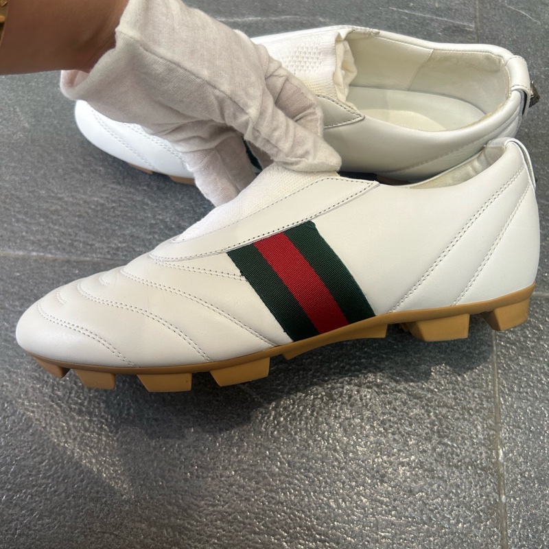 Gucci古馳足球鞋，白色，7.5碼，41.5码意大利製造 無附件-2