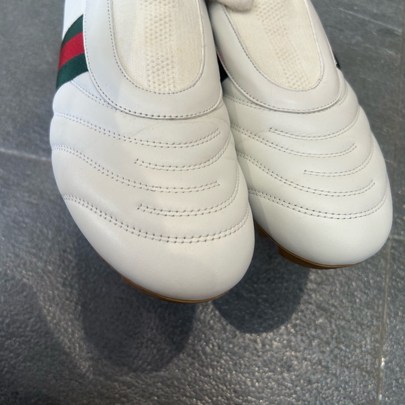 Gucci古馳足球鞋，白色，7.5碼，41.5码意大利製造 無附件-3