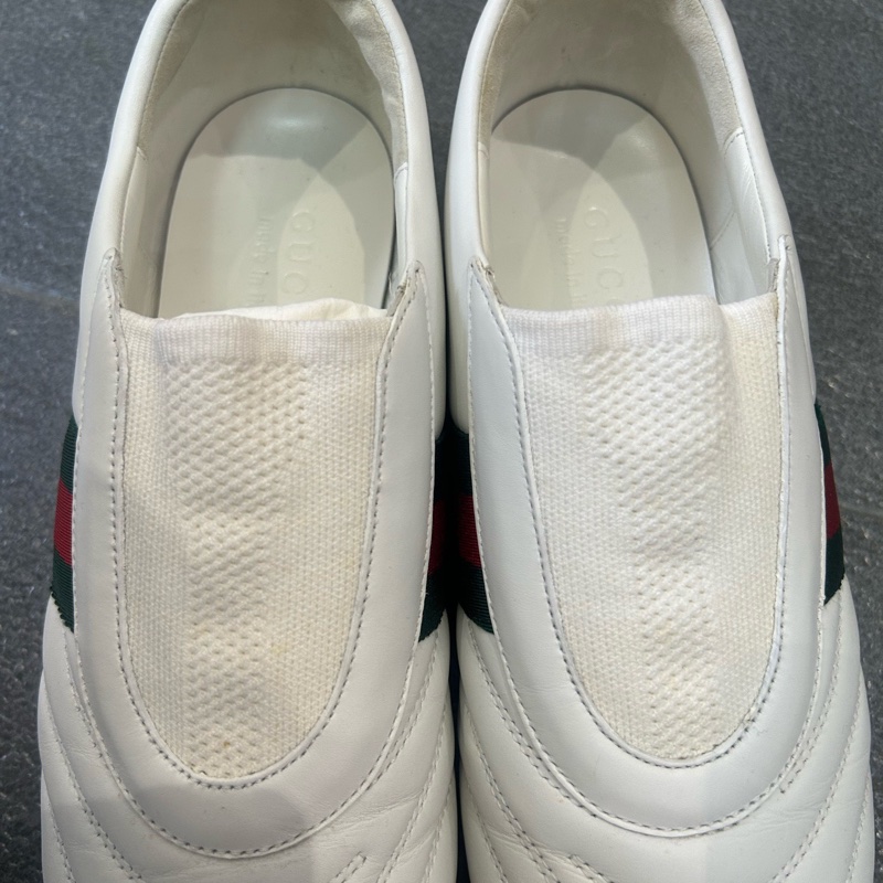 Gucci古馳足球鞋，白色，7.5碼，41.5码意大利製造 無附件-6
