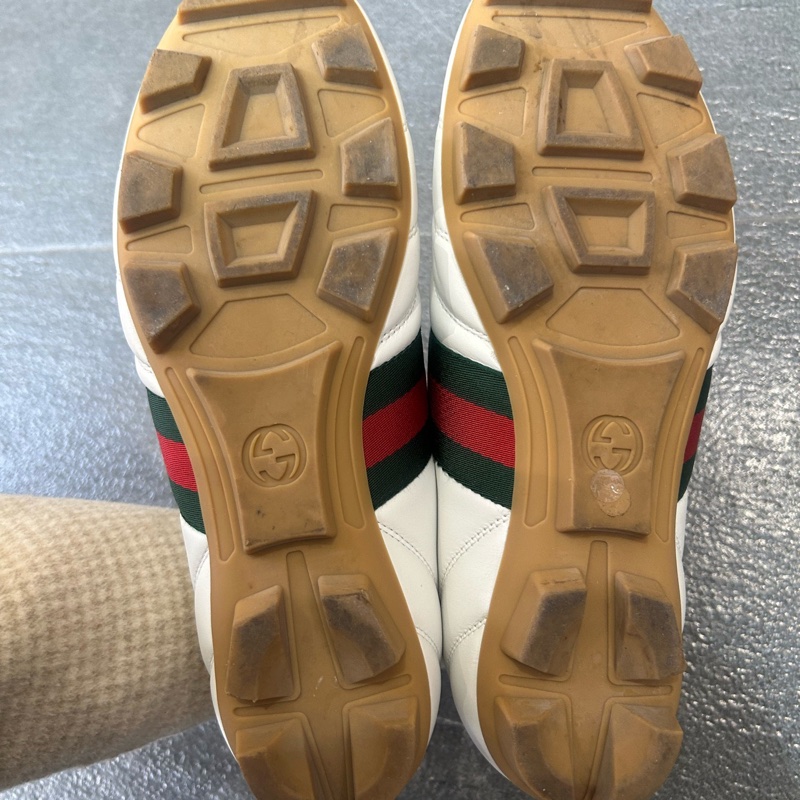 Gucci古馳足球鞋，白色，7.5碼，41.5码意大利製造 無附件-9