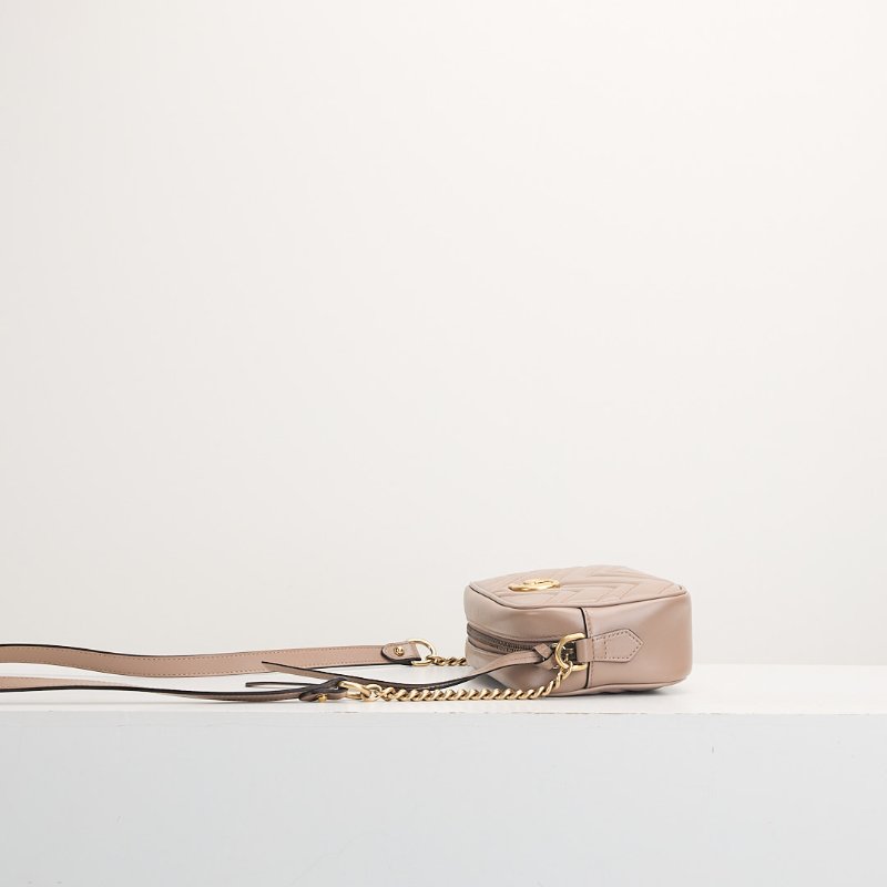 二手Gucci marmont 24 相機包/奶茶色-2