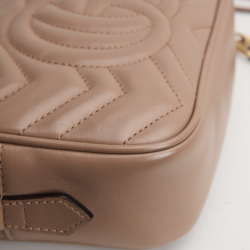 二手Gucci marmont 24 相機包/奶茶色-7