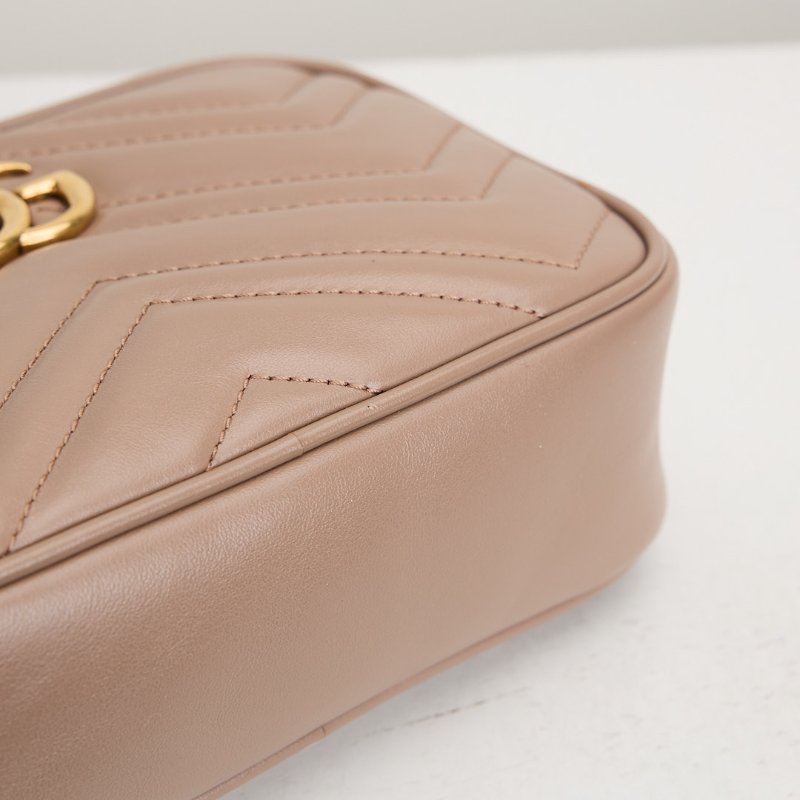 二手Gucci marmont 24 相機包/奶茶色-12
