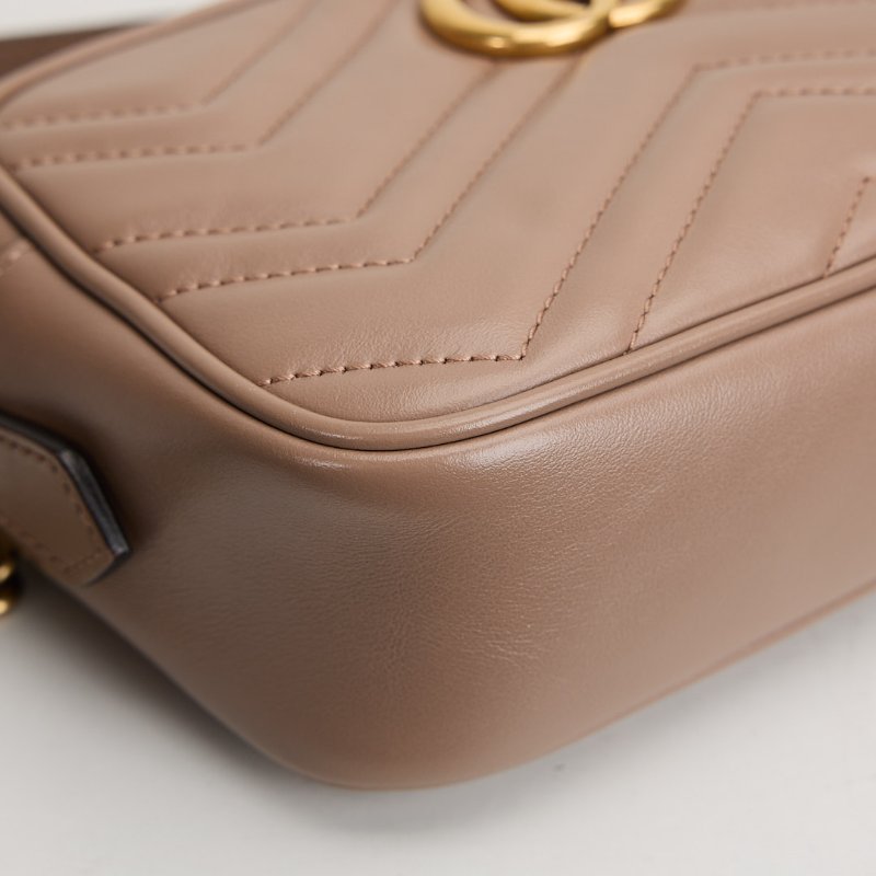 二手Gucci marmont 24 相機包/奶茶色-13