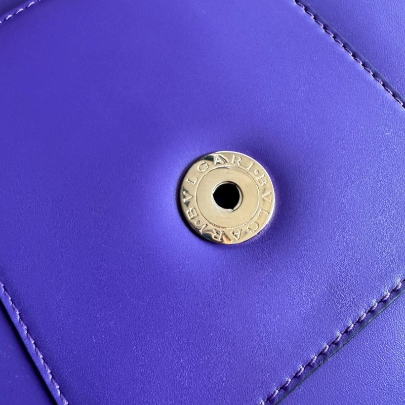 ✨明星同款 Bvlgari 紫色蛇頭肩背包-13